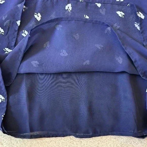 ❤️ Smart Set Dress Flutter Sleeve Purple White Floral Women's Size  XS - Picture 9 of 12